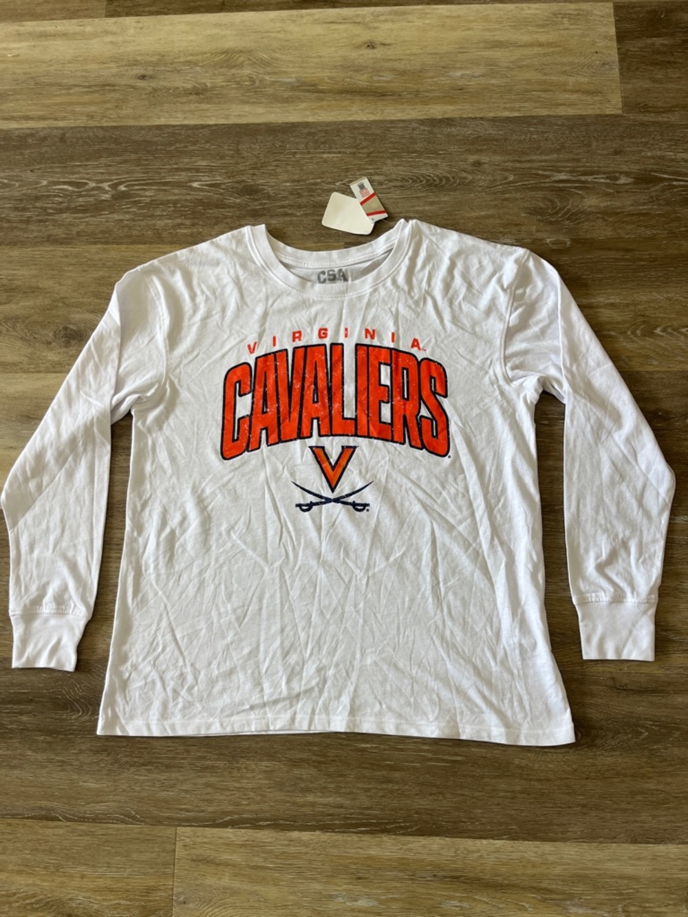 NWT CSA Virginia Cavaliers Women’s Long Sleeve T-Shirt White Size S